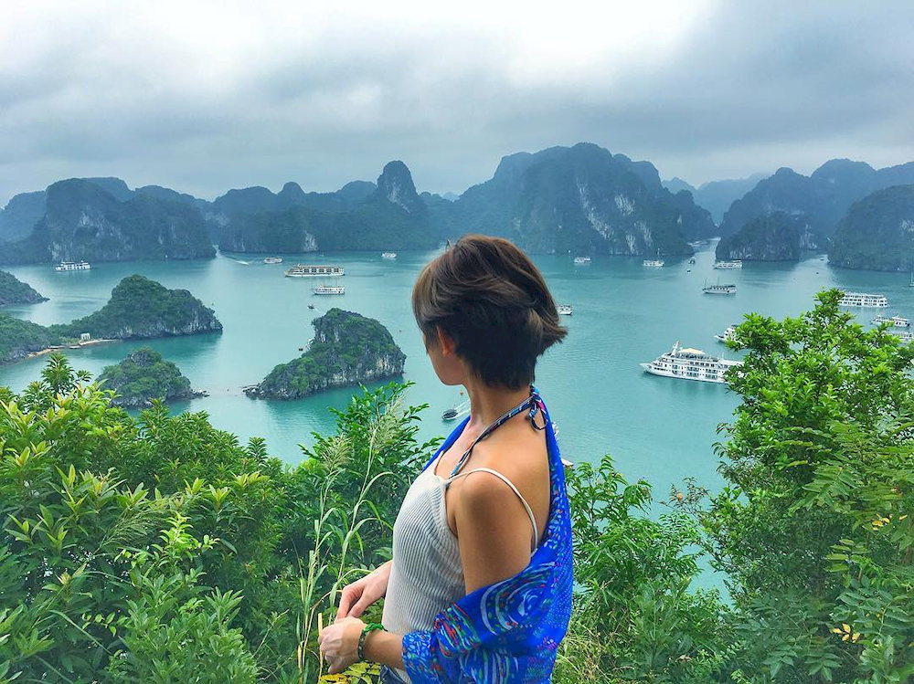 The stunning scenery of Ha Long Bay as seen from Ti Top Island
